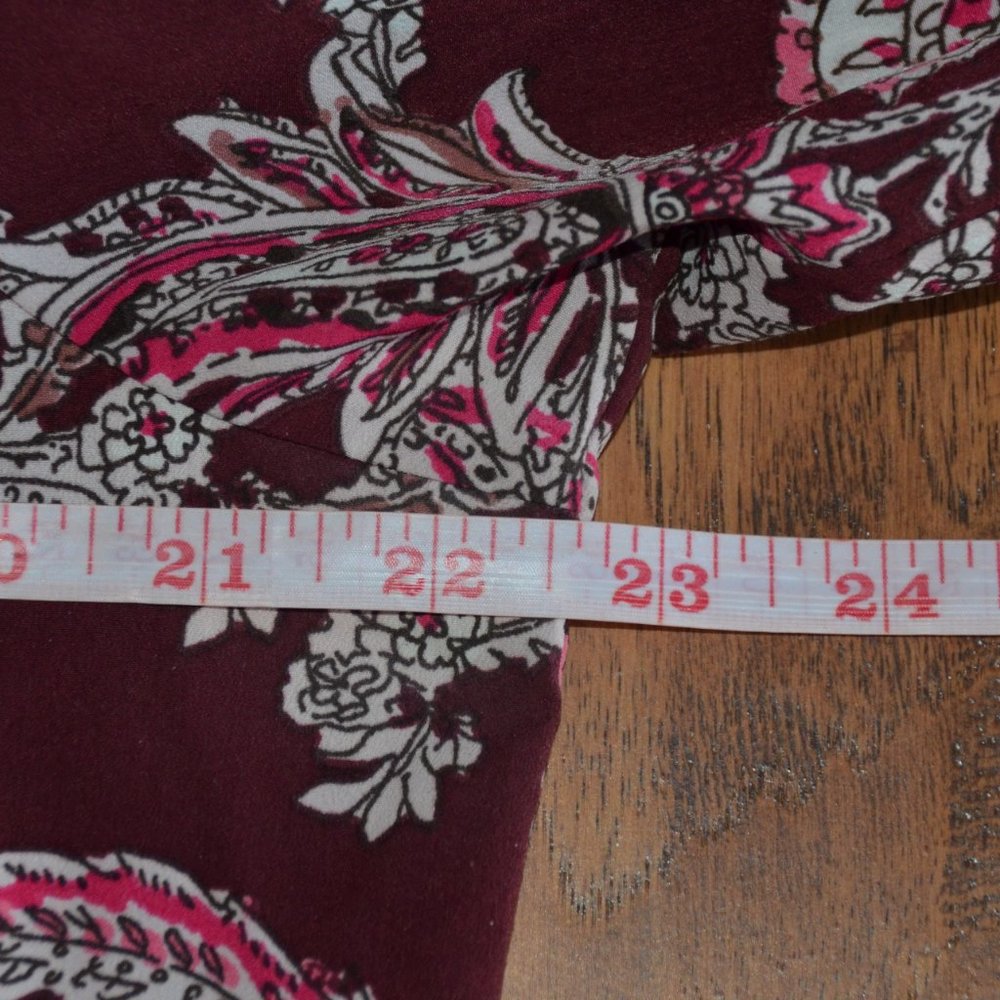 Croft & Barrow Paisley Patterned Blouse Women's Size Petite Large - Picture 11 of 13
